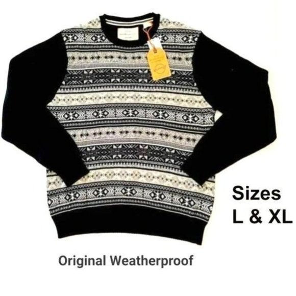 Original Weatherproof Vintage Style Holiday Sweater sz L New 100% Cotton - Picture 2 of 9